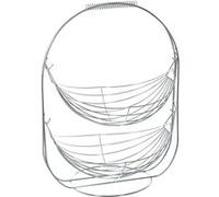 SG Secret de Gourmet Corbeille à fruits Double - H. 45 cm - Argent