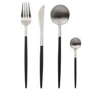 Secret de Gourmet – Ménagère 24 pièces Ida – Couverts acier inoxydable Noir