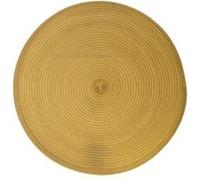 Secret de Gourmet - Lot 6x Set de table tressé rond Oscar - Diam. 38 cm - Moutarde - Oscar Jaune G