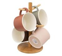 Secret de Gourmet - Lot de 4 Mugs sur Rack "Nature" 38cl Multicolore