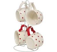 Lot de 4 Mugs sur Rack ""Valentine"" 22 lanc