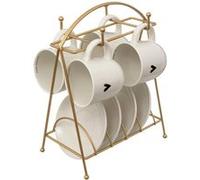Secret de Gourmet - Rack de 4 tasses 17 cl "the floral" + soucoupes
