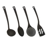 Secret de Gourmet - Lot de 4 ustensiles de cuisine L, 32 x l, 9,5 cm Noir