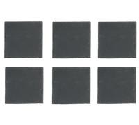 Secret de Gourmet Lot De 6 Assiettes en Ardoise - L 20 X L 20 Cm - Noir