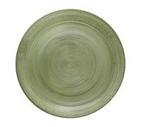Secret de Gourmet - Lot de 6 assiettes plate jem en verre vert d28cm