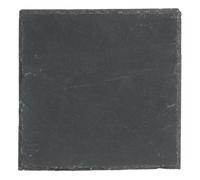 Secret de Gourmet - Lot de 6 Assiettes Plates Carrées Ardoise 25cm Gris