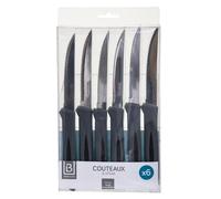 Secret de Gourmet Lot de 6 couteaux à steak en acier inoxydable