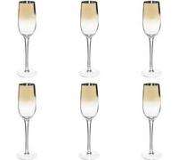 Secret de Gourmet - Lot de 6 Flûtes à Champagne "Arya" 21cl Or G