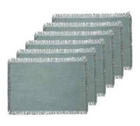 Secret de Gourmet - Lot de 6 Sets de table Maha en coton - Longueur 45 cm x Largeur 30 cm - Céladon - MAHA Vert G