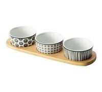 Secret de Gourmet - Set Apéritif 4 Pièces en Céramique et Bambou Bohemia