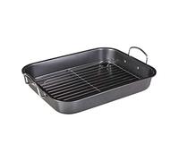 Plat à rotisserie avec grille - 37 x 29 cm Gris G