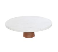 Secret de Gourmet - Présentoir à Gâteaux sur Pied "Marbre" 25cm Blanc