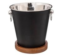 Seau à champagne « café bordelais » en bois de manguier noir - SG Secret de Gourmet