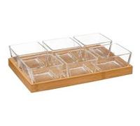 Secret de Gourmet - Service Apéritif 7 Pièces "Bambou" 28cm Transparent Transparent G