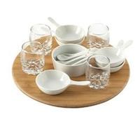 Secret de Gourmet - Set Apéritif 14 Pièces "Bambou" 27cm Naturel G