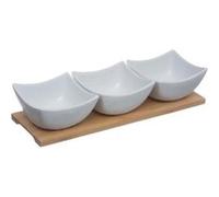 Secret de Gourmet - Set Apéritif 4 pièces "Porcelaine" 30cm Blanc Blanc G
