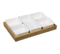 Secret de Gourmet - Set Apéritif 6 Pièces "Bambou" 28cm Naturel G