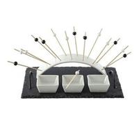 Secret de Gourmet - Set apéritif design ardoise Arc - 5 Pièces - Noir - Arc Noir G