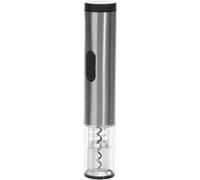 Secret de Gourmet - Tire-bouchon électrique Carli - Acier inoxydable, coupe-capsule - 26 cm Argent