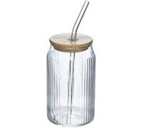 Secret de Gourmet - Verre Cannette Avec Paille "Line" 50cl Transparent Transparent