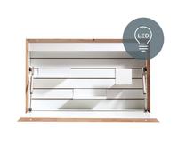 Secrétaire murale avec interrupteur marche/arrêt LED Flatbox WxHxD 71.7x43.1x12.2cm/black cable