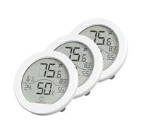 SECRUI Thermomètre Hygromètre Intérieur Numérique avec LCD (blanc/3-pièces), Capteur de Mesure de Température-humidité, idéal pour Maison, Chambre Bebe, Salon, Cave, Cuisine, Appartement, Bureau
