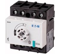 Sectionneur Eaton, DCM, 63 A, 3P + N (non commutable), fonction STOP en option, sans poignée tournante ni axe d'entraînement, raccordement vertical 1314003