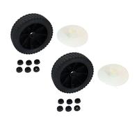 SECURA 2x roue tondeuse Ø200mm universelle avec enjoliveur, roue de rechange compatible 99% tondeuses