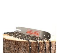 SECURA 4 Chaînes de Scie + Guide 35cm 3/8P 1,3mm compatible avec Echo, AEG, AL-KO