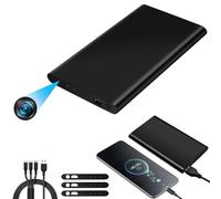 SecuraLen Caméra Espion Power Bank, Double Fonction 1080P HD Caméra Cachée Power Bank, Batterie 5000 mAh pour 17 Heures D'enregistrement avec Câble USB 3-en-1