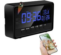 SecuraLen Mini Camera Espion sans Fil, 1080P WiFi, Vision Nocturne, Discret | Double bande 2.4/5 GHz, grand angle 120°, détection mouvement, réveil 2 en 1, luminosité 5 niveaux, microSD 128 Go, invisible