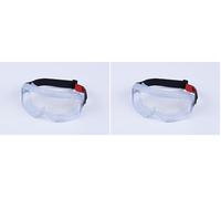 SecureFit Lunettes-masques de protection 3M GoggleGear série 3000, joint PVC, optique AF transparente Scotchgard, sangle en toile Premium, GG3101-SGAF EU (Lot de 2)