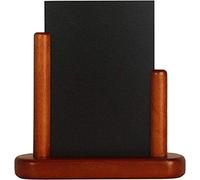 Securit Ardoise pour menu de table - Finition laquée couleur acajou - Format: A6