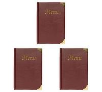 Securit Basic A5 Protège-menu, 4 Inserts Fixes (présente 8 Pages A5) (Lot de 3)