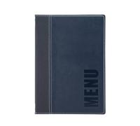 Securit Carte-menu Gamme Tendance A5 Bleu - 1 insert double (4 p.)