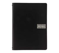 Protège-menus ROYAL, A4, en cuir, noir