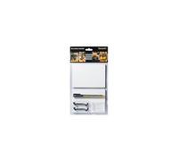 Securit Kit de 20 Tags Blancs | Format A6 | Incluant 1 Feutres Craie Noir | 4 Piques Ardoises et 2 Support Horizontal Transparents