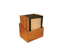 Pochettes de menu Securit avec boîte en bois, noires, A4 (20 pièces)