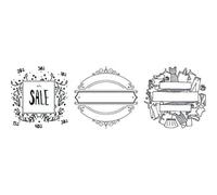 SECURIT Lot de 3 pochoirs pour fenêtre avec marqueur à craie - Papier blanc - 59,4 x 42 x 0,5 cm