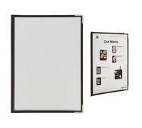 Securit Protège-menus Crystal A4 Transparent Simple (2 pages recto-verso) – Lot de 3