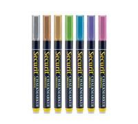 Securit – Feutre-craie ORIGINAL SMALL – Encre métallique, pointe 1–2 mm – Set de 7 multicolores