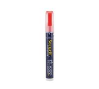 SECURIT - Marqueur à Craie Waterproof - Pointe Biseautée 2-6 mm - Rouge | Résiste aux Intempéries - Sèche Rapidement sans Bavures - Verre, Miroir, Ardoise