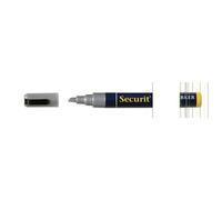 Securit Marqueur Craie Liquide Pointe Biseautée 2 - 6 Mm Argent