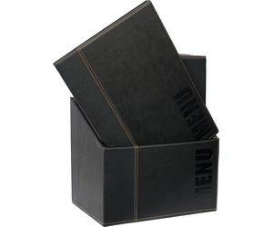 Securit MC-BOX-TRA4-BL Securit Porte-menus TRENDY, format A4, noir, boîte de 20