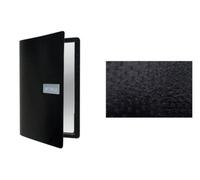 Securit MC-LRA4-EGBL Securit Porte-menus EGO, DIN A4, en cuir, noir