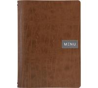 Securit MC-LRA4-RUBR Securit Porte-menus "RUGA", DIN A4, en cuir, brun