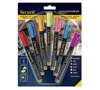 Securit Original Sma100 Marqueur À Craie Liquie Bleu, Vert, Orange, Rose, Rouge, Violet, Jaune 7 Pièce(S)