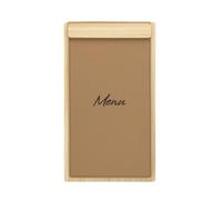 SECURIT - Porte-Menu à Pince A45 Signature | A45 - Pour Restaurant, Bar, Café - Bande Magnétique - Cadre en Bois - Brun Clair