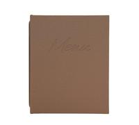 SECURIT - Porte-Menu A5 Signature | A5 - Pour Restaurant, Bar, Café - Double Insert 4 Pages incl. - Similicuir - 225×180mm - Brun Clair