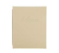 SECURIT - Porte-Menu A5 Signature | A5 - Pour Restaurant, Bar, Café - Double Insert 4 Pages incl. - Similicuir - 225×180mm - Sable